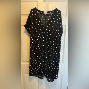 Black/white polka dot knee-length dress, A New Day brand, size XL - lightly worn